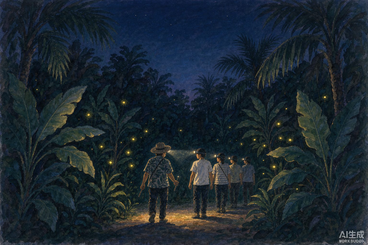热带植物园夜游(观萤火虫) 参考图 1