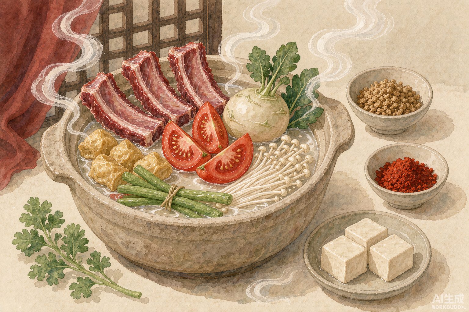 阿婆情腊排骨火锅(大水车店) 参考图 1